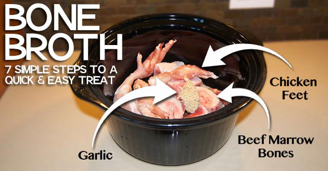 Homemade bone broth for dogs